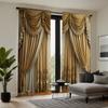 2 шт. HD цифровая печать на шторах имитация балдахина желтый благородный роскошный вышивка украшение для дома стиль украшение гостиная ро