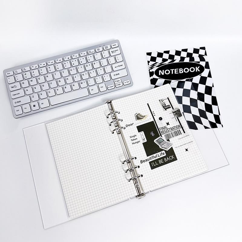 Блокнот-книжка формата А5 DIY с 6 отверстиями, акриловый, прозрачный, с отрывными листами