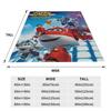 Мультяшное одеяло Super Wings Теплое эстетичное плюшевое покрывало для детей и взрослых, для улицы, фланелевое покрывало для кровати