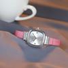 Women's trendy and stylish small square watch, simple Korean style retro leather strap, women's student wristwatch
