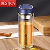 Двухслойная стеклянная кружка-заварник Fuguang из боросиликатного стекла