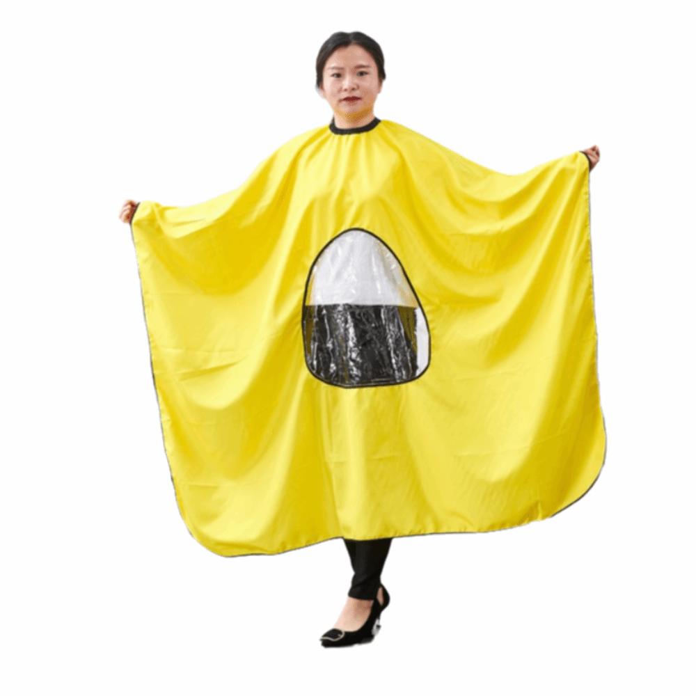 Adjustable Buckle Straps Transparent Window Visible Apron Hairdressing Gown Cape  Home Use