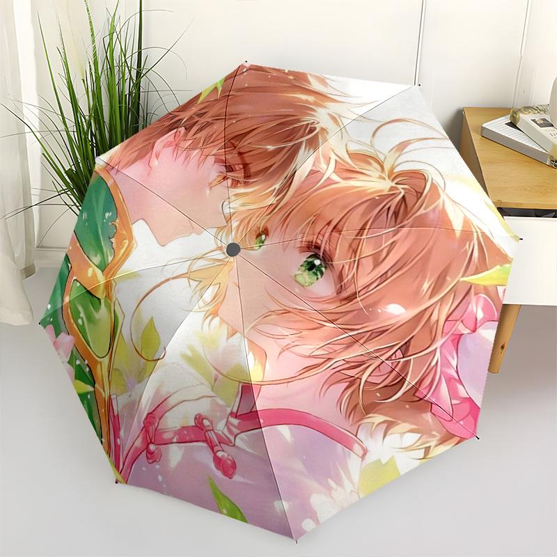 1pc Cherry Blossom Festival Umbrella Automatic Opening/Closing, Foldable Design, Outdoor, Gift for Fans & Travelers.C030