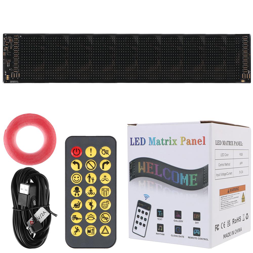 Гибкий светодиодный дисплей, ночник, светодиодная вывеска для автомобиля, программируемое приложение BT для автомобильного магазина, бара, светодиодная матричная пиксельная панель