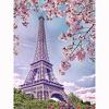 5D DIY Diamond Painting "Tower and Cherry" Diamond Embroidery Cross Stitch Rhinestone Painting