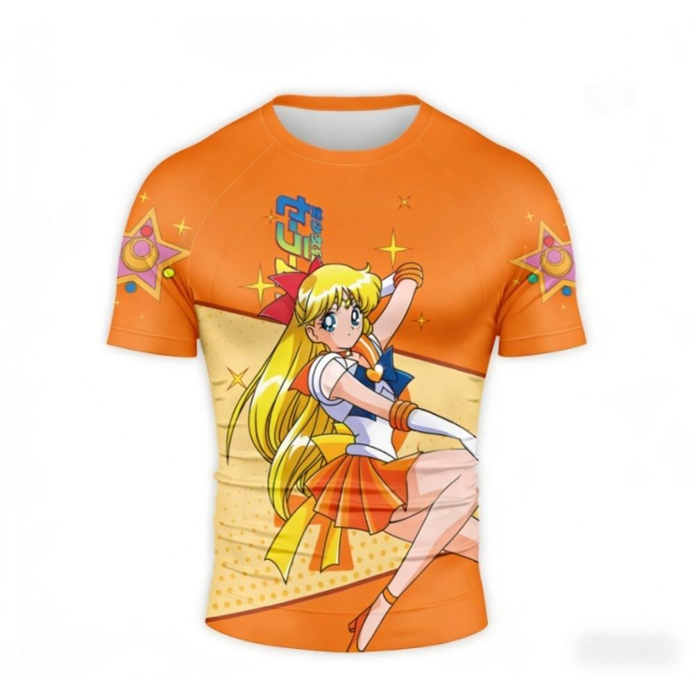 Summer Sailor Moon Bunny "Moonlight Transformation" Print Breathable Quick-drying T-shirt Male/Female Top