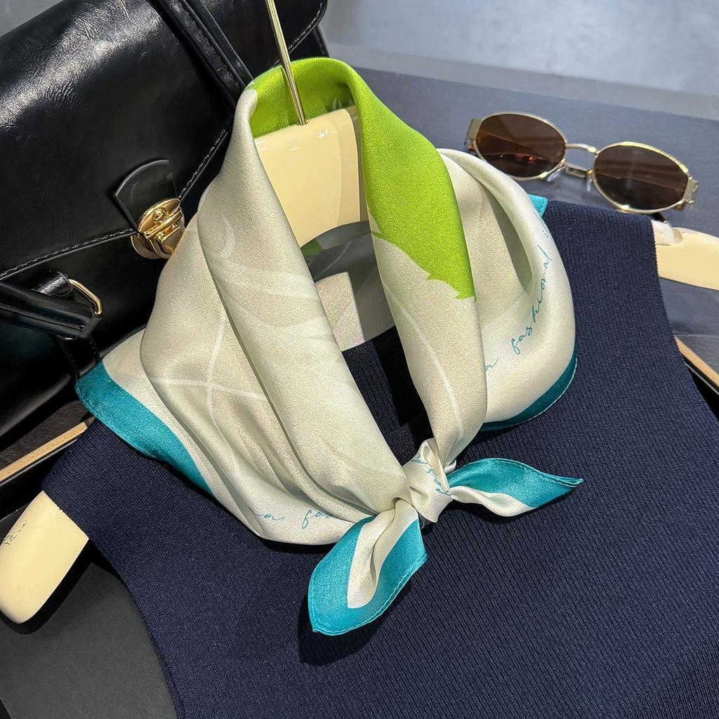 New 100% Natural Real Silk Scarf Women Bandana Square Scarves Wrap Kerchief Mulberry Fashion Luxury High Quality Hijab For Lady