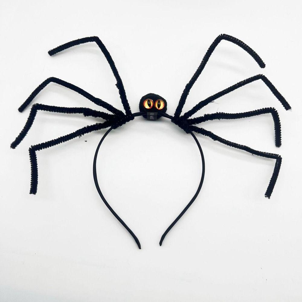Plush Spider Halloween Headband Headwear Halloween Party Decorations Men