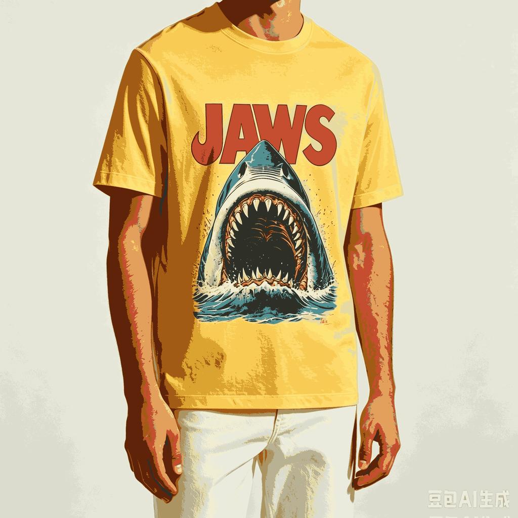 Jaws For Fan Gift Tshirt Unisex Unisex Harajuku Oversized Unisex Short Sleeve Streetwear High Quality Couples Classic Comfortable