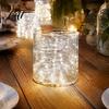 Outdoor Copper Wire Lights Fairy with Remote 8 Modes 10-Level Dimming Timer Waterproof Decorative Wedding Party Battery Operated String for