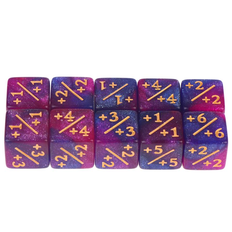 10 шт. Набор кубиков Dnd Плюс1 Минус1 D&D Позитивный Негативный Magic Gathering Токен Игровые Аксессуары