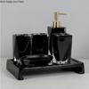 Resin Bathroom Five-piece Set Wash Set Bathroom Supplies Lotion Bottle Mouthwash Cup Toothbrush Holder Soap Dish Storage Tray