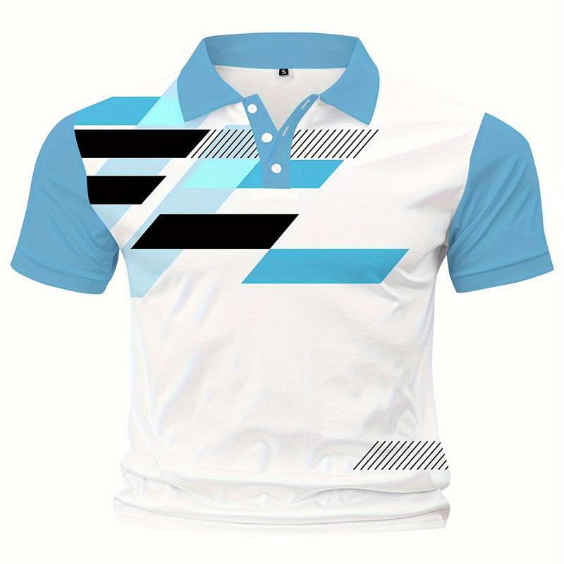 Модная быстросохнущая мужская контрастная рубашка поло с короткими рукавами и воротником в повседневном стиле, слегка эластичный облегающий летний топ