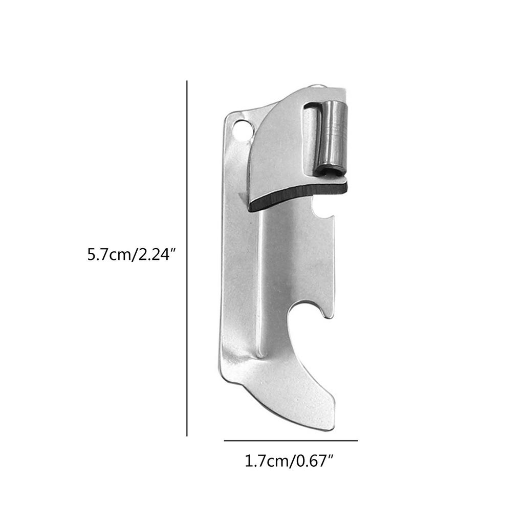 10Pcs Multifunctional Folding Bottle Opener Stainless Steel Mini Can Opener Portable Lid Opener Outdoor Camping Tool