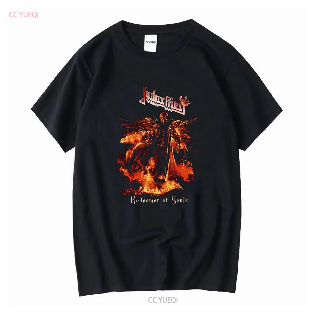 Judas priest redeemer of souls tour cp w Футболка винтажная Стирка Хлопок Дышащая Слегка Топ Для Повседневной Носки Унисекс Универсальный