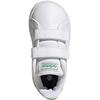 adidas Neo ADVANTAGE Нескользящие Устойчивые к истиранию Низкие Кроссовки для малышей Бело-зеленые Для младенцев и малышей GW6500