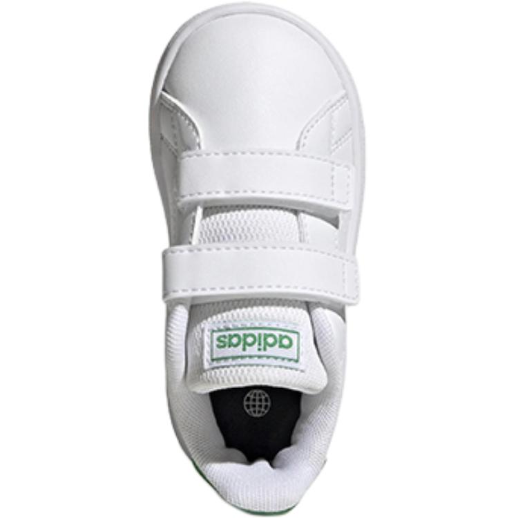 adidas Neo ADVANTAGE Нескользящие Устойчивые к истиранию Низкие Кроссовки для малышей Бело-зеленые Для младенцев и малышей GW6500