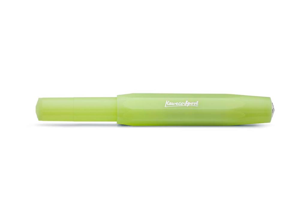 Kaweco Frosted Sport Fine Lime Ballpoint Pen Officially Imported Water-Based (FRRB-FL) -