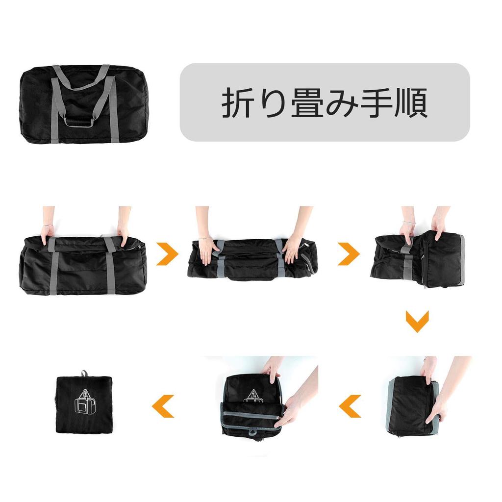 WANDF Folding Bag Boston Bag Sports Bag 40L 60L 80L 100L 145L Large Capacity Suitcase Attached Crossbody
