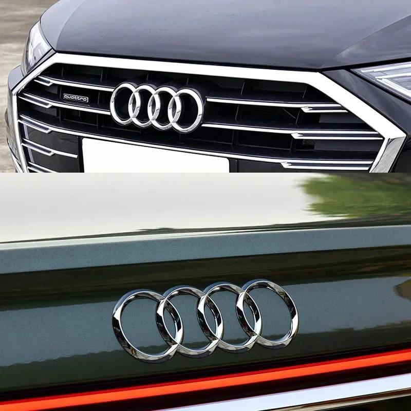 ABS Car Front Bonnet Grill Rear Trunk Emblem Badge Car Sticker For q2 A3 A4 A4L A5 A6 A6L A7 A8L Q2L Q3 Q5 Q7 TT Car Styling