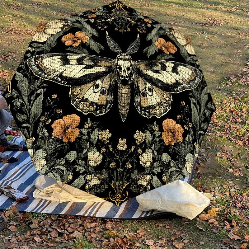 1PC Death Moth Umbrella-8-Rib Reinforced Portable Folding Travel Suitable for All Seasons Outdoor Daily Use Is an Ideal Choice  -K0371