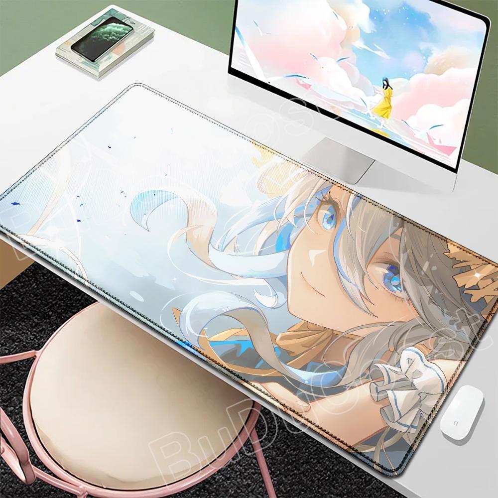 Новые обои Игрок Genshin Furina Коврик для мыши Аниме Игровой коврик для мыши HD Печать Настольные коврики Резиновый настольный коврик XXL Коврики для стола