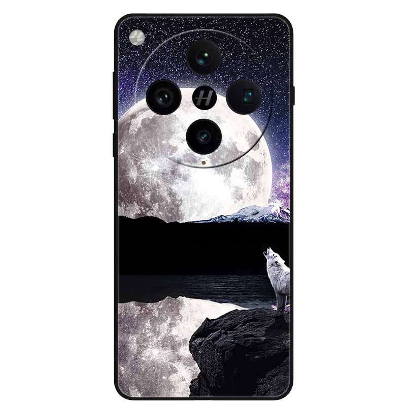 For OPPO Find X8 Case Black Silicone Soft TPU Printing Cover for Oppo Find X8 Pro Phone Cases Space Wolf Capa FindX8 X 8 / X8Pro