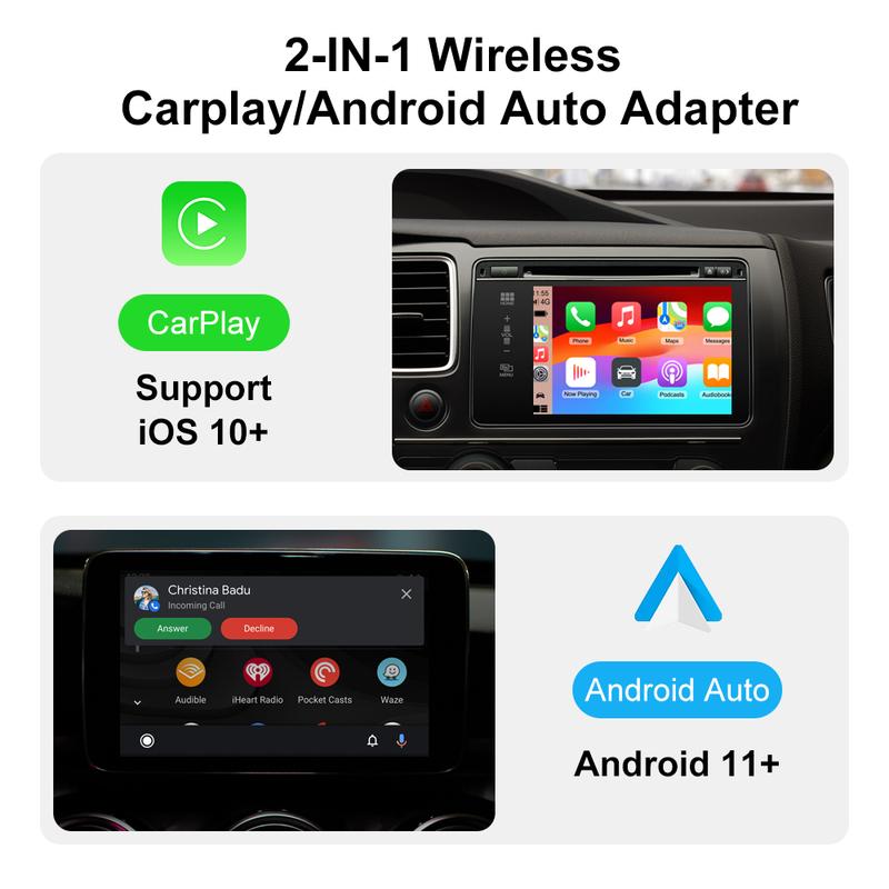 2026 Новейший адаптер FLIXIVI CarPlay и Android Auto Plug and Play для VW Toyota Nissan Ford Benz для телефонов Apple и Android
