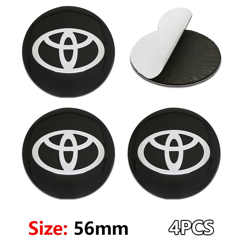 Toyota 56MM Колпачок ступицы колеса автомобиля Алюминиевые металлические наклейки с логотипом Для Rav4 Corolla Camry Aqua Yaris Cross Auris TRD Prius Chr GR