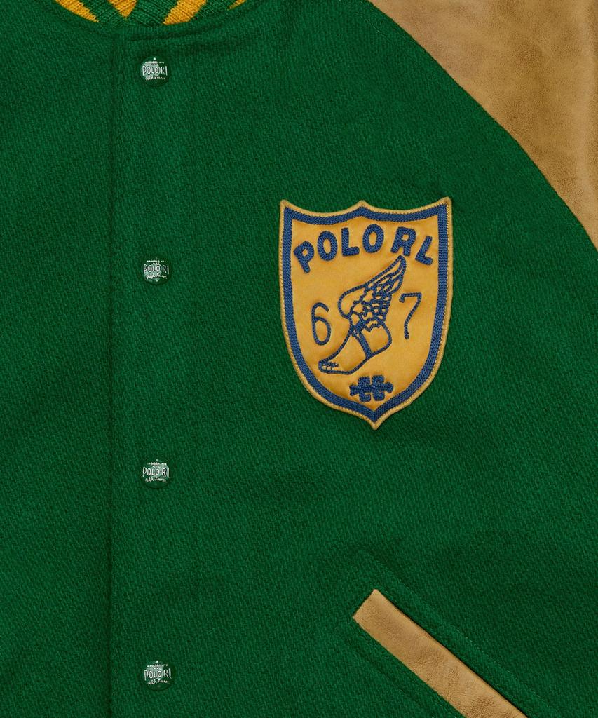 Polo Ralph Lauren Vintage Style Letterman Jacket - Green