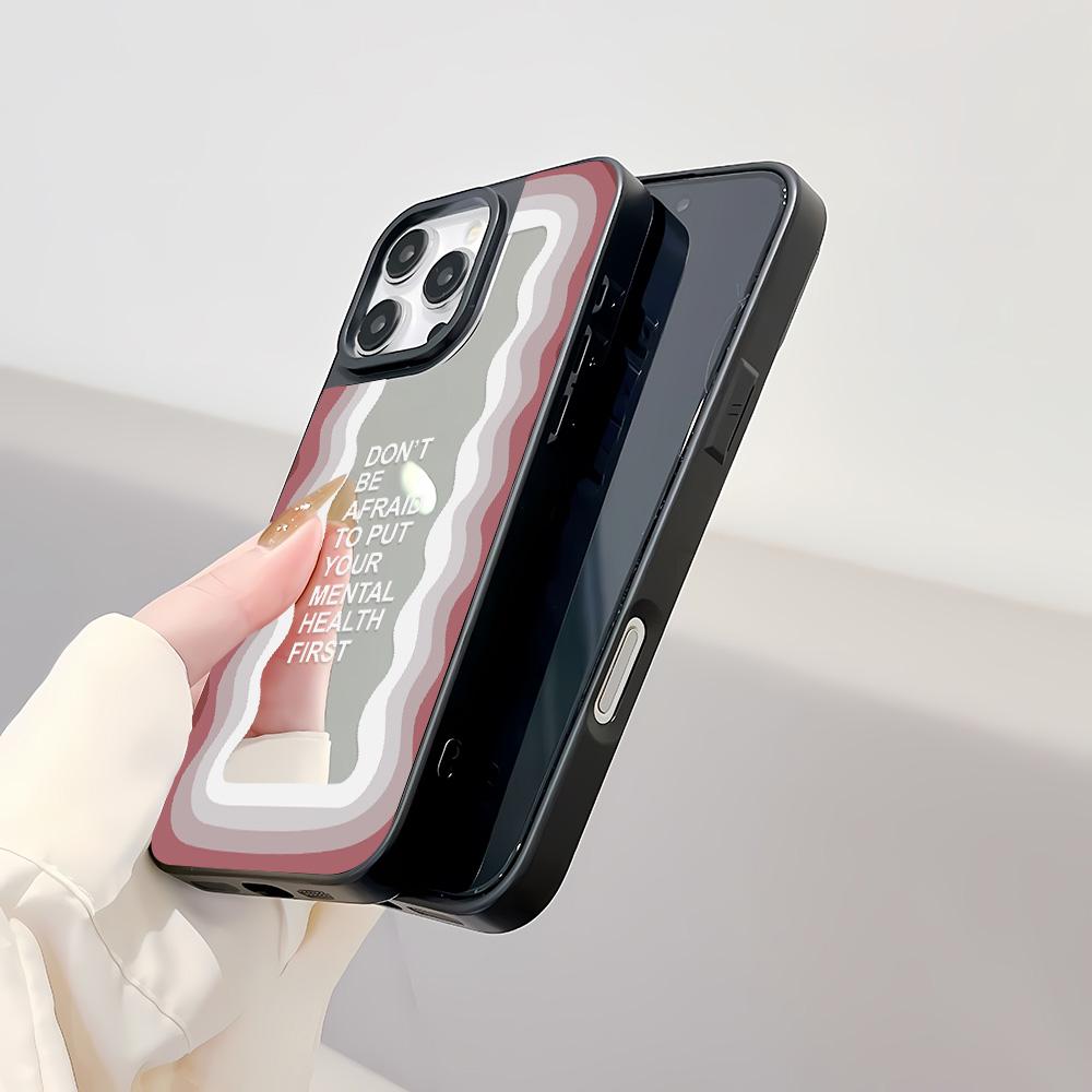 Mirror Phone Case for iPhone 15 11 13 14 for 15 16 Pro Max 12 13 16 Pro Cloud Flower and Animal Cute Style Phone Case