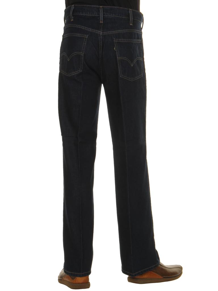 Levi's A3552-0008 Sta-Prest Расклешенные Темно-синие Бегущий кран Свободная посадка Мужские расклешенные брюки W28