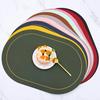 1/4/6pcs,PU Placemats,Dining Table Waterproof Non-Slip Table Mat,Heat Insulation Leather Place Mats Set,Nordic Style Cup Mat