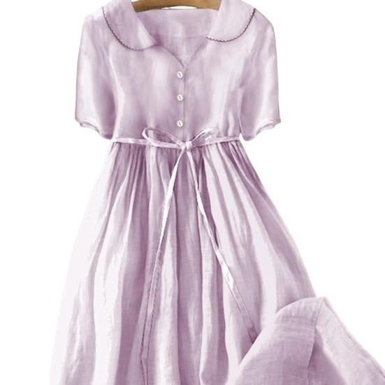 Женское весеннее платье с цветочным принтом, со средним рукавом, с отворотом, V-образным вырезом, на шнуровке, с высокой талией, трапециевидной формы, полуоднобортное богемное плиссированное платье миди