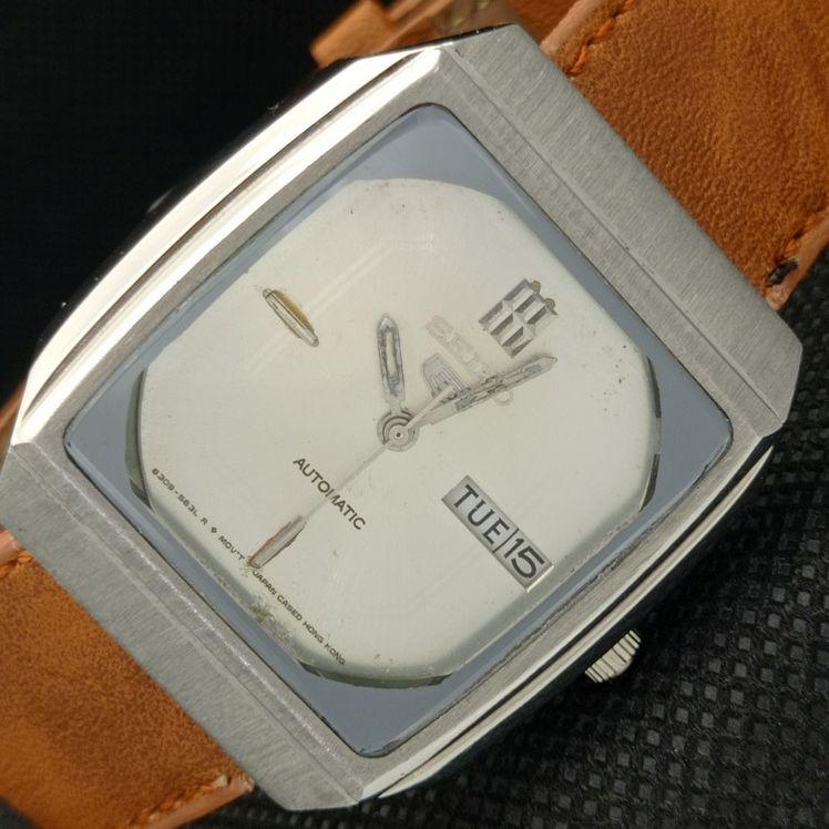 Б/У винтажные часы SEIKO 5 AUTOMATIC 6309A из Японии мужские оригинальные часы с циферблатом a415739-2