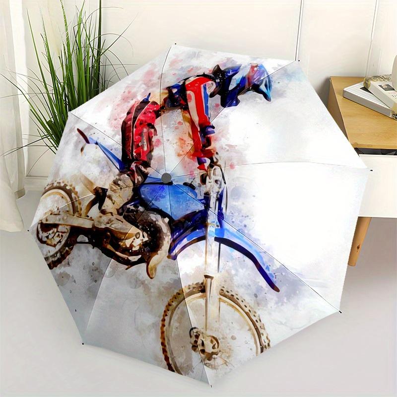 1pc Motorcycle, Rider Themed High-quality Umbrella,Automatic Opening and Closing Umbrella,Multi-functional Umbrella G0811134