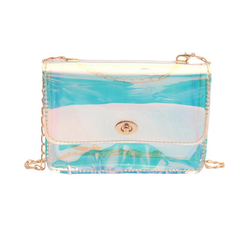 Chic And Trendy Pvc Crossbody Bag Colorful Fashionable Small Square Bag