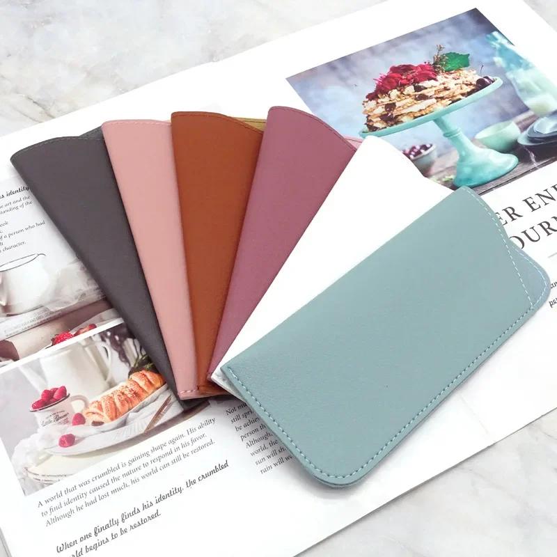 PU Leather Eye Glasses Sunglasses Case Convenient Eyewear Protector Box Protective Cover Case Solid Color Pouch Bag