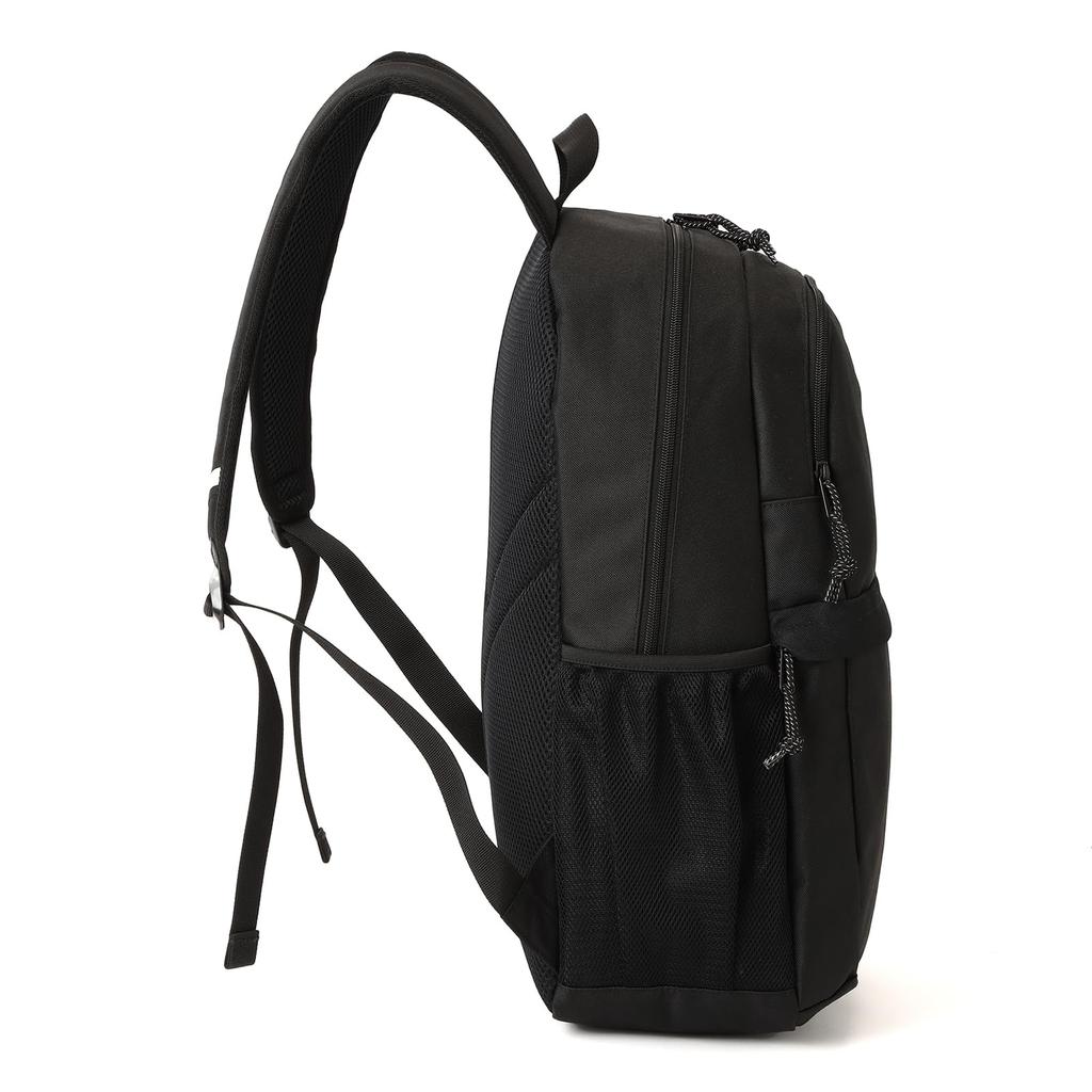 Рюкзак B4, размер для хранения ПК, 27 л, круглый, тип 1, воздушная камера, школьная сумка, школьный рюкзак, черный x белый x белый, высота 46 x ширина 31 x глубина 19 см [Adidas] 15,6 дюйма