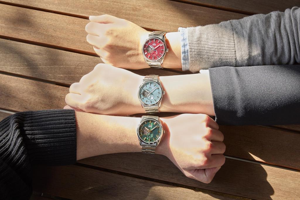 ORIENT Автоматические часы Современные механические автоматические отечественного производителя Гарантия Open Heart светло-голубой [ORIENT] Полускелетон RN-AR0009L Мужские