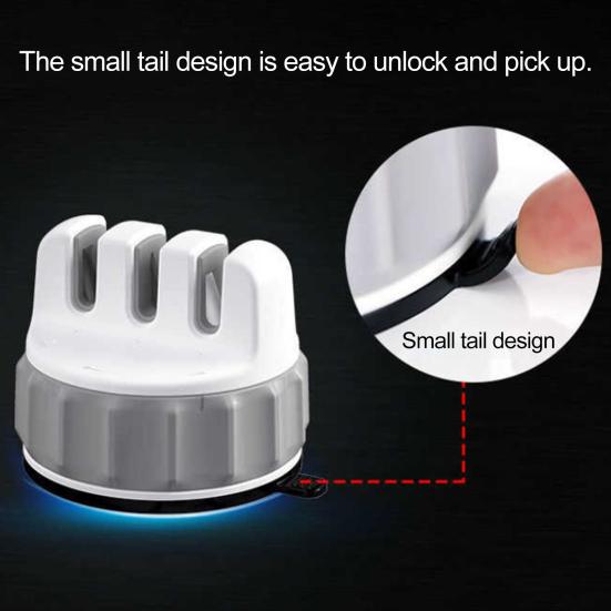 Мини-точилка для ножей Легкая заточка лезвий с прочной присоской Простая в использовании точилка для лезвий с 3 изогнутыми частями