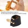 Leather And Metal Sax Mouthpiece Ligature Black Color Alto Sax Ligature  For Alto Saxophone
