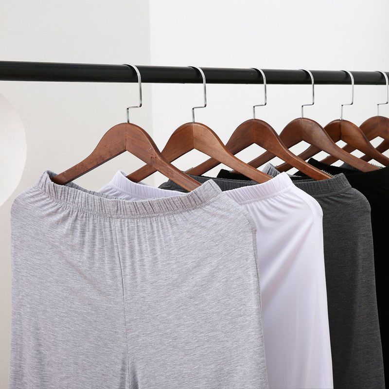 Мужские пижамные штаны, летние тонкие модальные брюки большого размера плюс толстые шорты, домашние штаны, свободные пижамные штаны для среднего и пожилого возраста Five Points