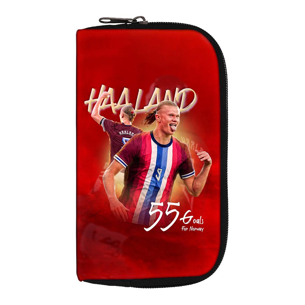 Кошельки Haaland Портативный кошелек для денег и монет Женский Мужской Футбольная звезда Сумка-клатч Сумки для кредитных карт и денег Сумка для хранения Сумка для наушников