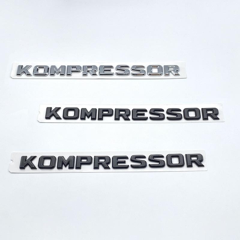 xnapd1 ABS Chrome Black Letters Kompressor Emblem Car Side Trunk Nameplate Badge Logo Stickers For CLK SLK SL CLS ML Series