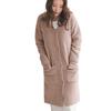 DONOBAN Fluffy Cardigan Long Long Solid Color One Women's Pajamas, Cardigan, Open-Front, Loungewear, Nightwear, Fluffy, Sleeves, Pockets, (Mocha,