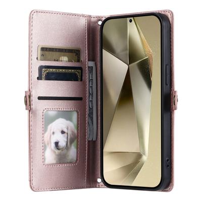 Кожаный чехол для Samsung Galaxy A16 5G/A16 4G с ремешком на запястье, кошельком и подставкой, чехол для телефона