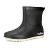 Rain Shoes Women's Adult Short Water Shoes Non-slip Waterproof Boots Wear-resistant Four-season Students Versatile Solid Color Warm Rain Boots Women