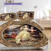Elegant Victorian-style romantic lady bedding, duvet cover, pillowcase, home decoration, birthday gift (1 * duvet cover+2 * pillowcase, coreless)