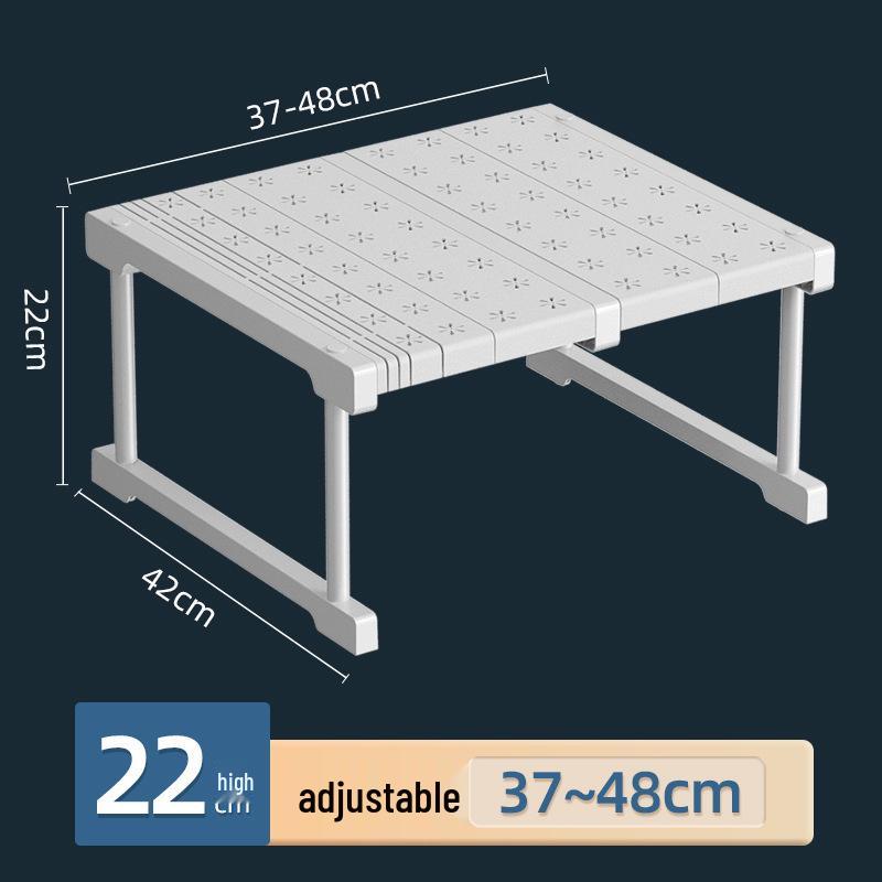 Многоярусный шкаф для хранения в гардеробе и на кухне без сверления с полками, закрывающими всю площадь